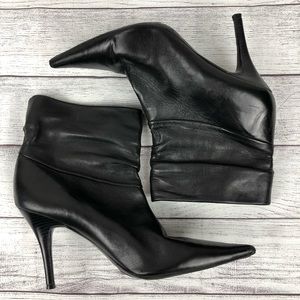BCBGirl Manon 8.5 black leather slouch ankle boot